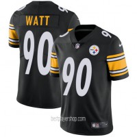 Mens Pittsburgh Steelers #90 Tj Watt Authentic Black Vapor Home Jersey Bestplayer
